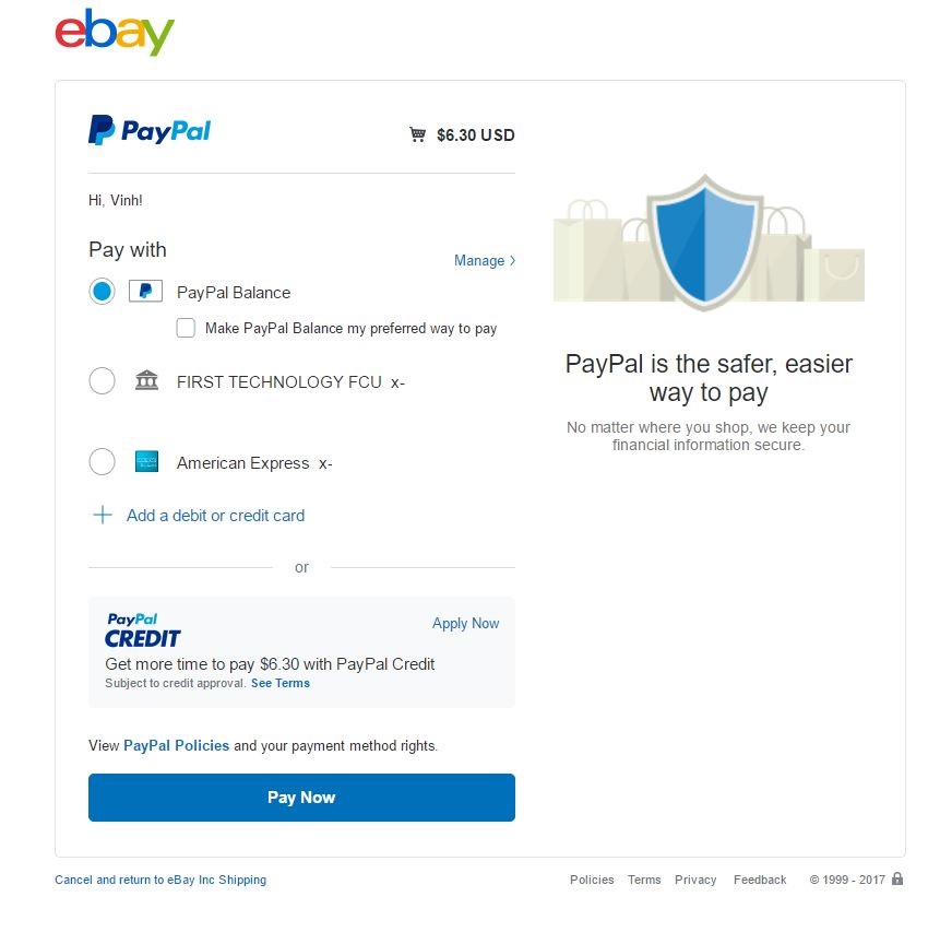 ebay paypal pay in 4